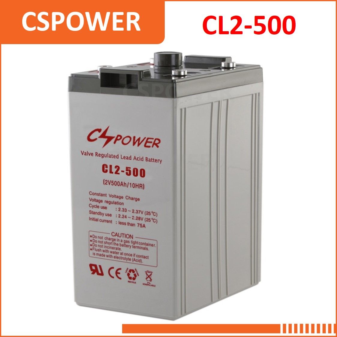 2V 500ah Deep Cycle SMF Battery with Ce ISO Cl2-500