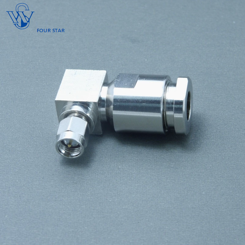Male Right Angle Clamp RF SMA Connector for LMR300 Cable
