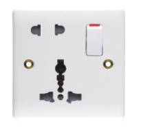 13A Switch Functional Sockets, 16A 2pin Socket, Universal Type, with Neon Light