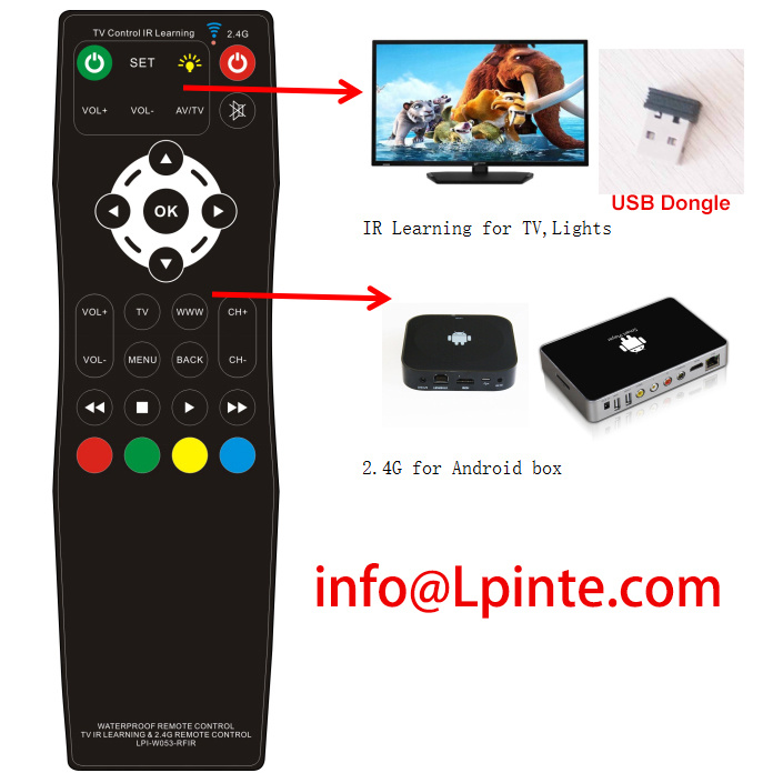 2.4 IR Learning Remote Control for Both TV and STB Box