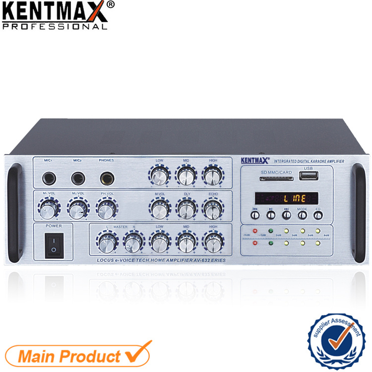 20 Watts Electronic Mini Audio Amplifier with SD Card (AV-632)