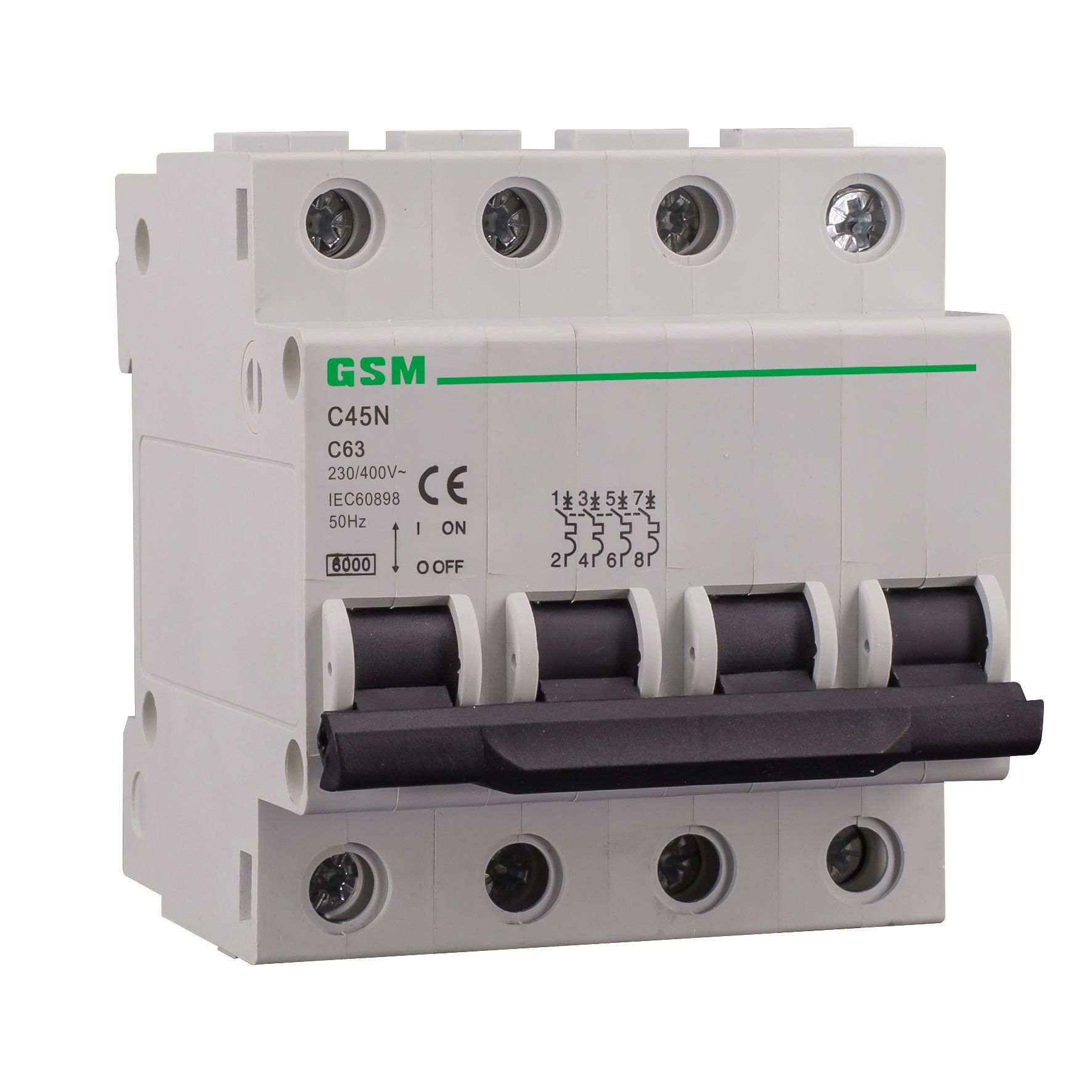 Miniature Circuit Breaker, Circuit Breakers, MCB Dz47-63-II 4p