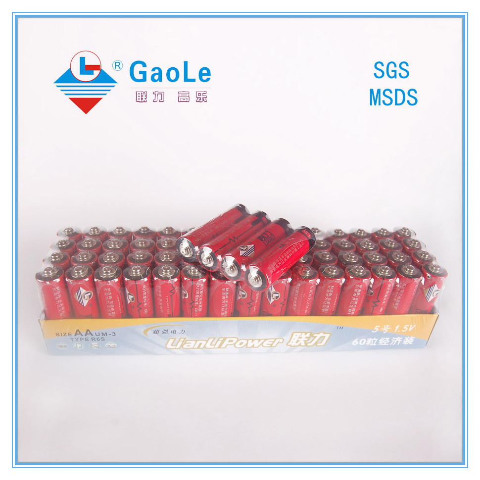 Heavy Duty Primary Battery (AA R6P) -in Paper Tray
