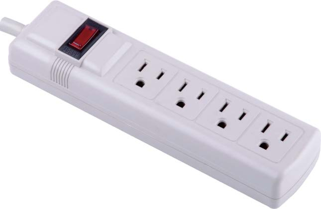 4 Outlets Power Strip Surge Protector with UL/cUL/ETL/cETL Approval and Customzied Feet Power Cord (90J)