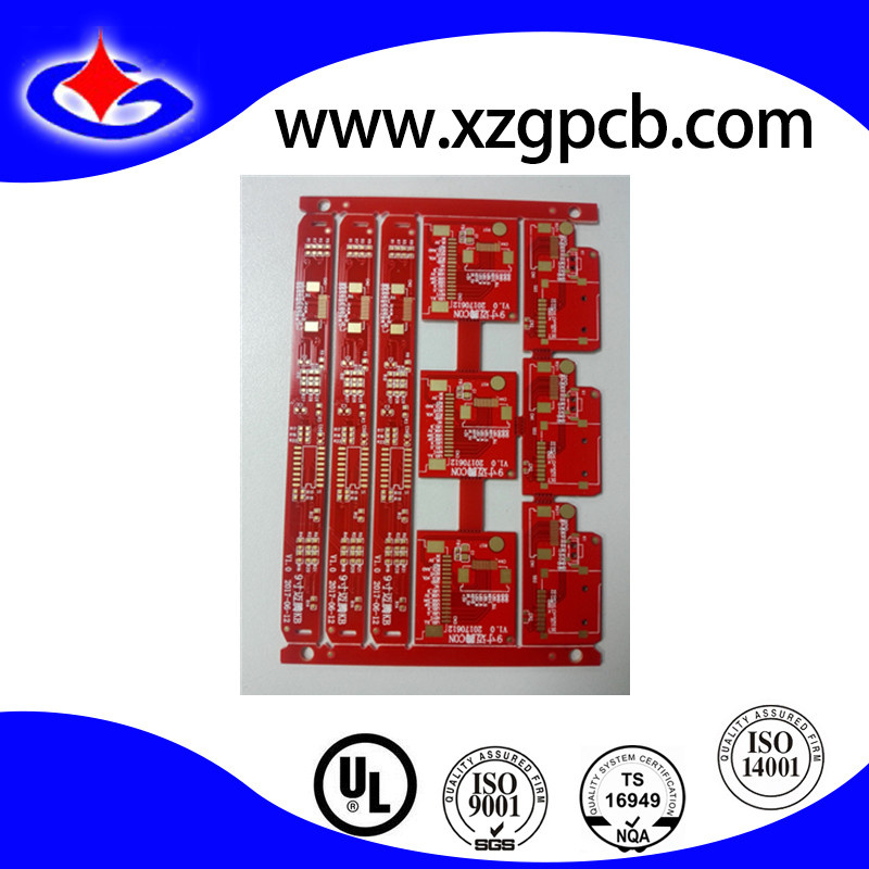 Double-Sided UL Approved PCB with Red Solder Mask