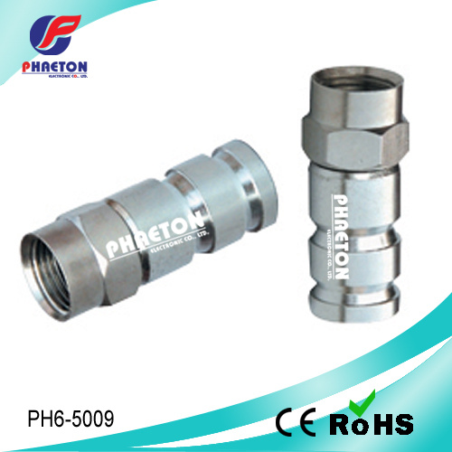 Rg59 RG6 RF Compression Connector for Coaxial Cable (pH6-5009)
