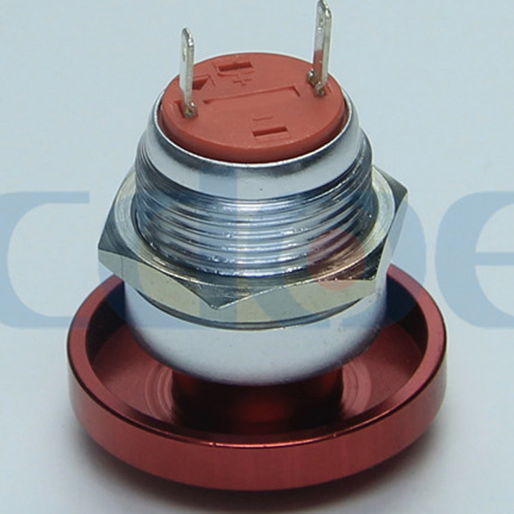 22mm Metal Mashroom Colored Push Button Switch