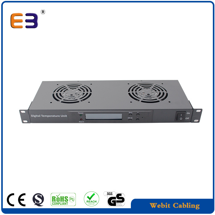 19inch Temperature Sensor Fan Unit for Network Rack