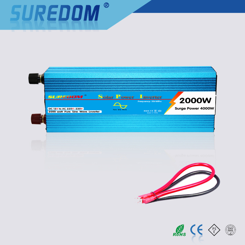 2000W 12V 220V 50Hz Pure Sine Wave Inverter Invertor with Digital Display