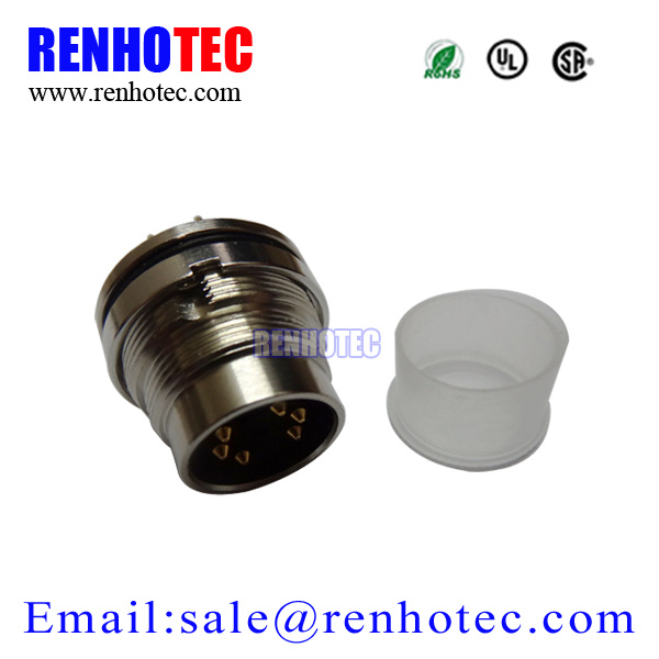 Male Panel Mount 6 Pin Circular Connector Aisg M16 Connector