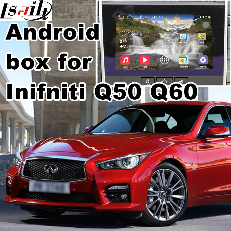 Android 5.1 4.4 GPS Navigation Box for Infiniti Q50 Video Interface Waze Mirror Link