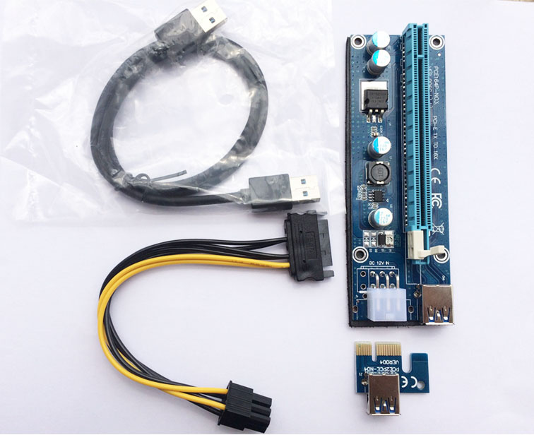 PCI-E to Pcie Extend Cable with USB3.0 PCI-E Riser Card for Mining