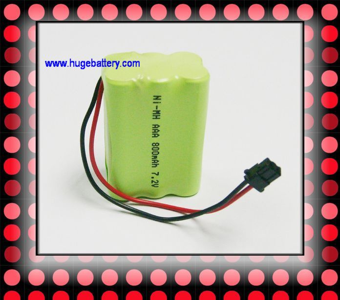 7.2V AAA 800mAh Ni-MH Rechargeable Battery