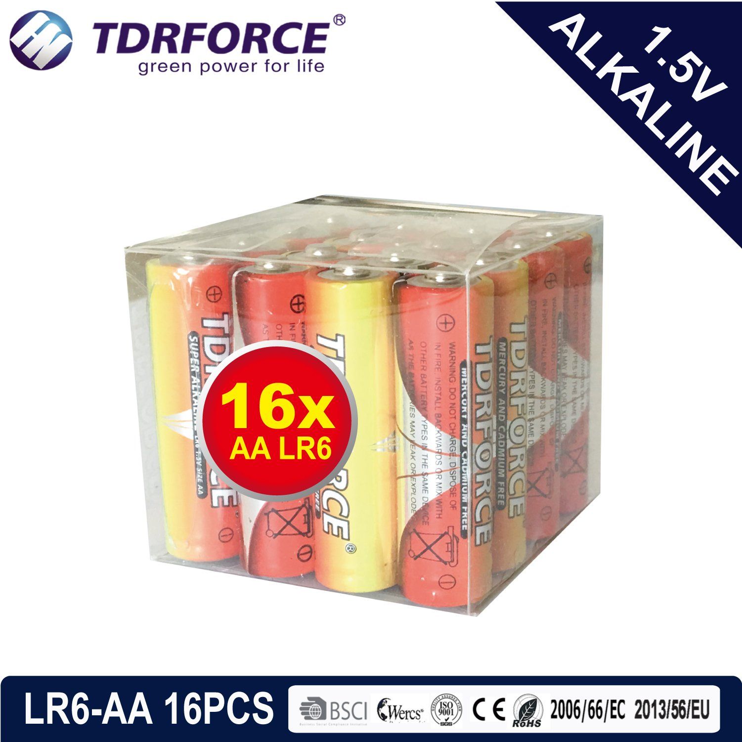 1.5volt Primary Dry Battery with Ce/ISO 16PCS/Box 5 Years Shelf Life (LR03/AM-4/AAA)