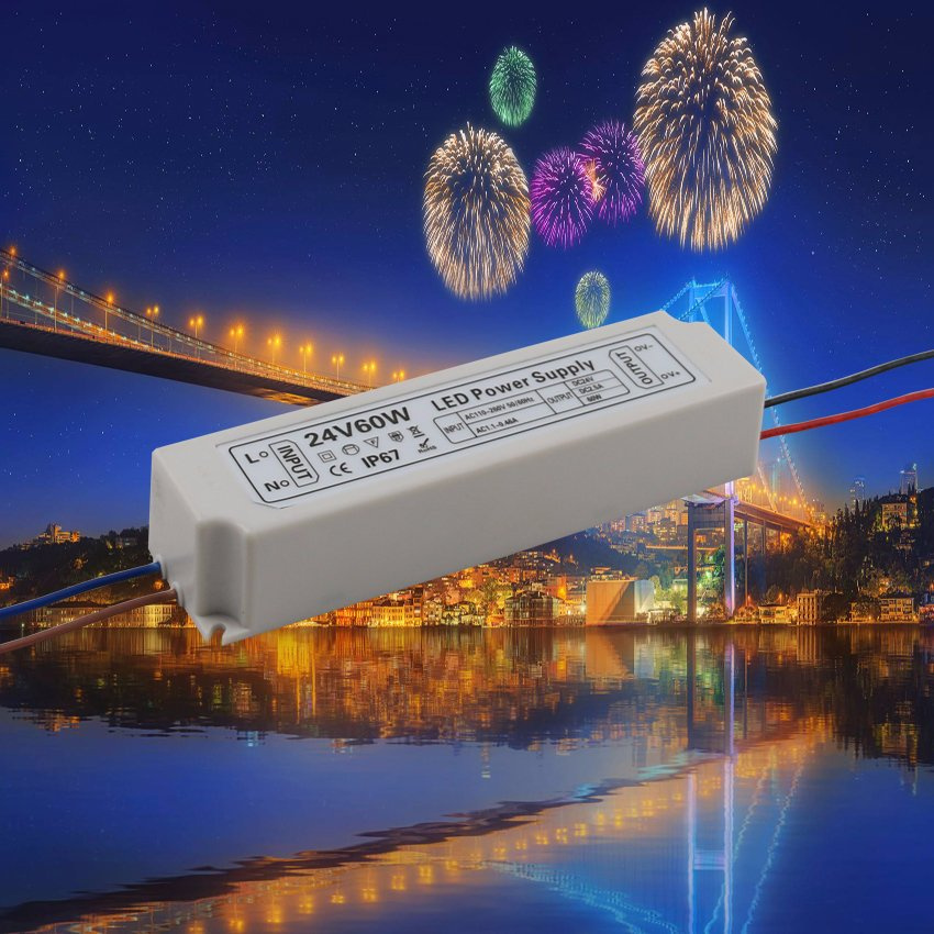 24V 2.5A Plastic Waterproof LED Power Supply Ce RoHS Hts-Series