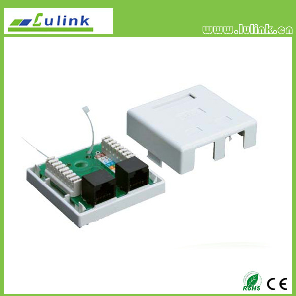 Hot Selling Cat5e UTP Double Port Surface Box
