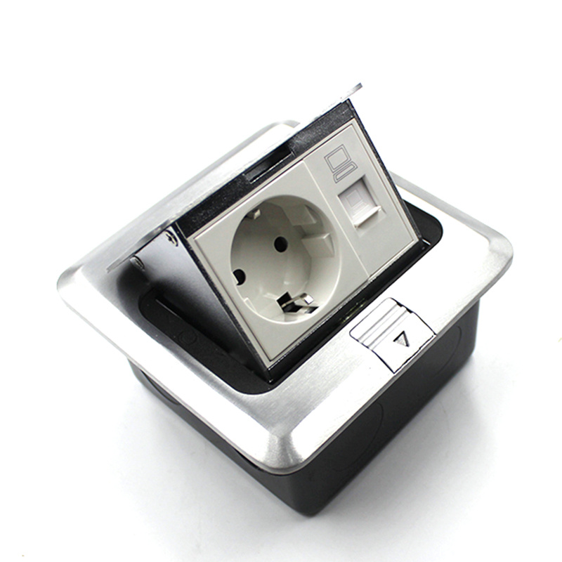 Hgd-1flu-EU European Standard Sockets Stainless Steel Pop up Floor Socket