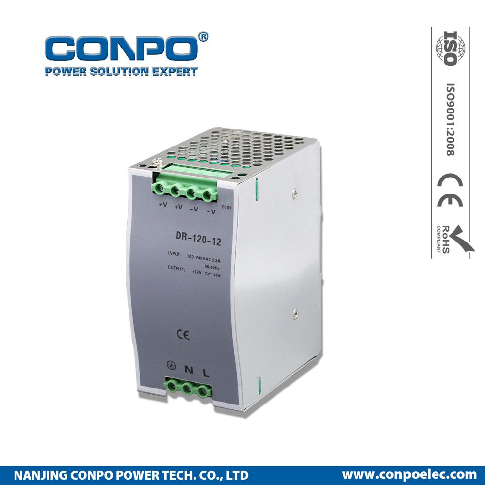 120W 5V/12V/24V/48V, DIN-Rail Power Supply