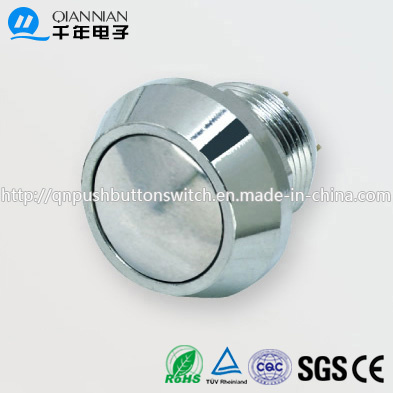 12mm Domed Head Momentary 1no Steanless Steel IP65 Push Button Switch