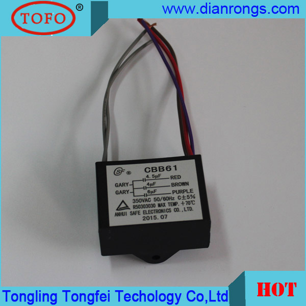 Cbb61 10UF 350VAC Polypropylene Capacitors