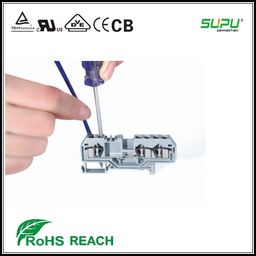 UL Approved DIN-Rail Spring Termianl Block