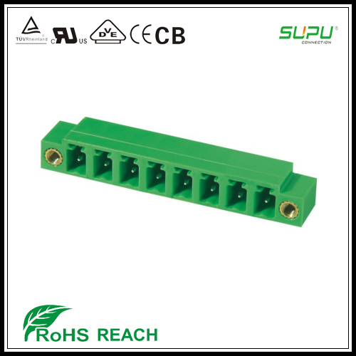 5.08mm Pitch Straight Pin Male Connector with Nut