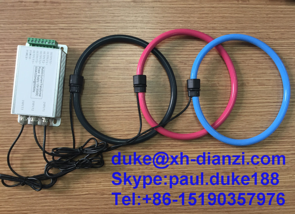 1000A/333mv Three-Phase Flexible AC Current Sensor Rogowski Coil