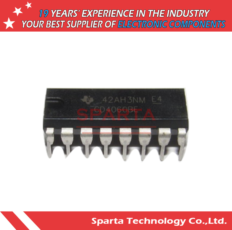 CD4060be 1element 14 Bit Negative Edge 16-Pdip Binary Counter IC