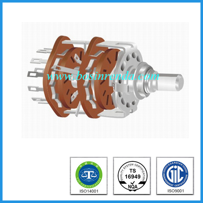 Hot Sale 25mm Solder Lug Type Rotary Route Switch