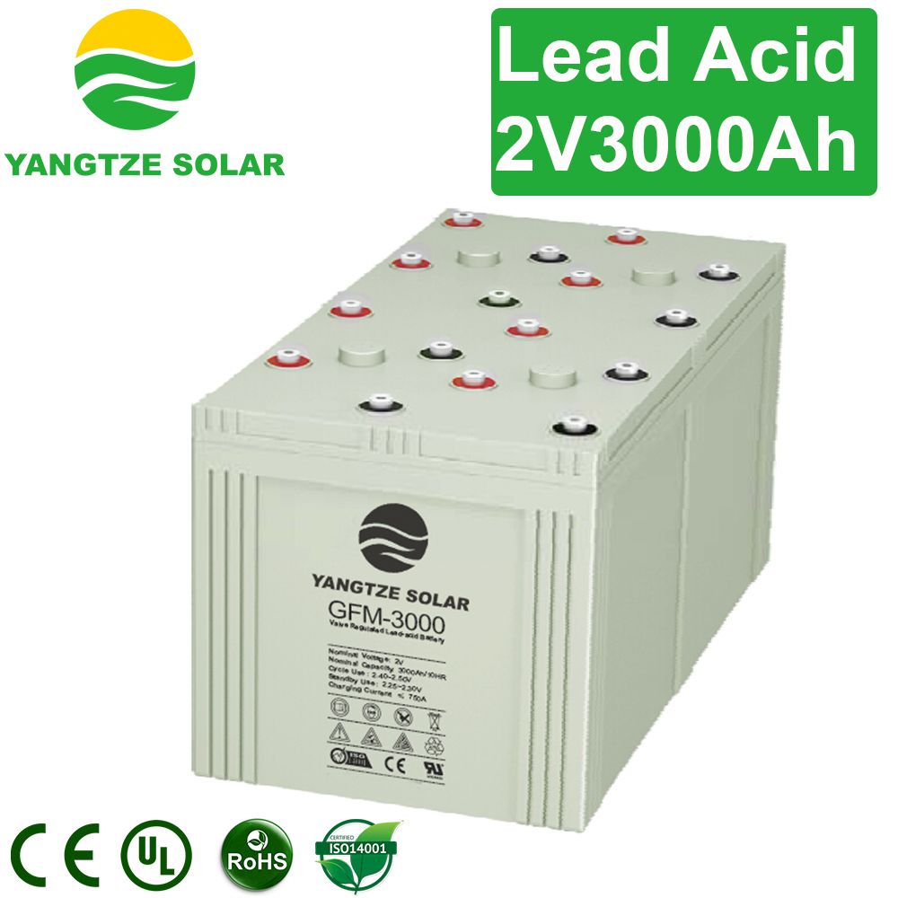 Deep Cycle Hoppecke Battery 2V 3000ah for Solar System Long Life
