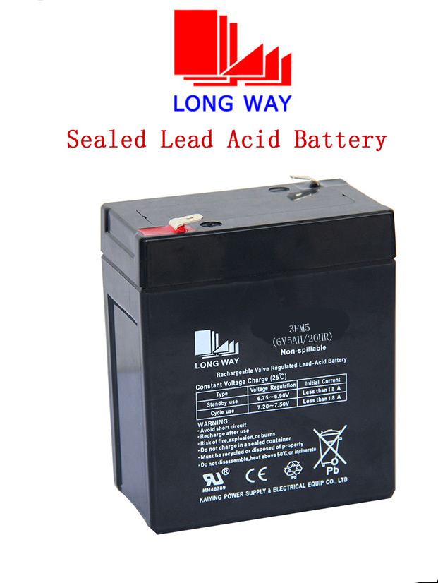 6V5ah Value Regulated Computers Sealed Lead Acid Battery
