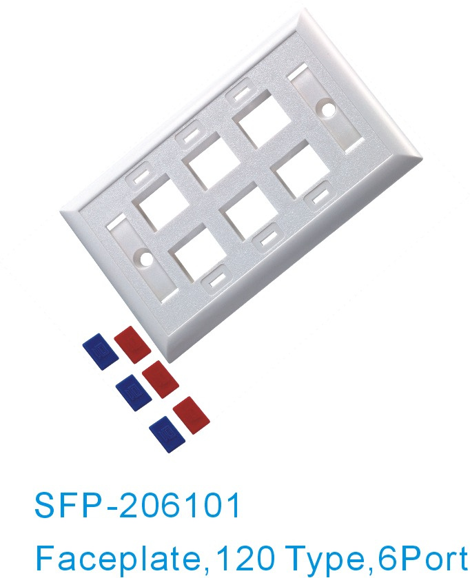 120 Type, 6 Port, Faceplate