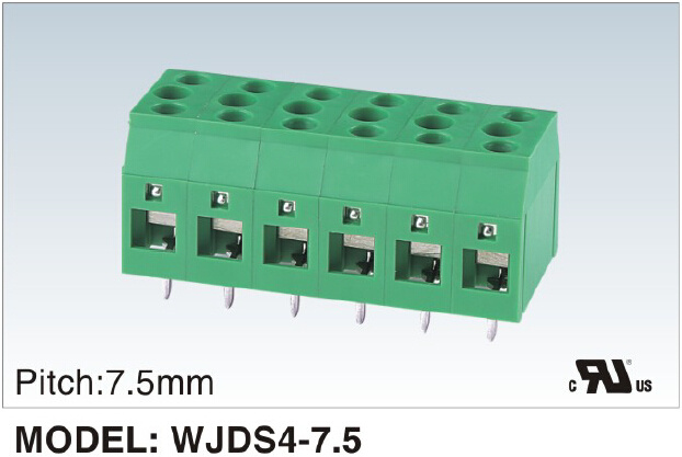 New Developing PCB Terminal Block (WJDS4-7.5mm)