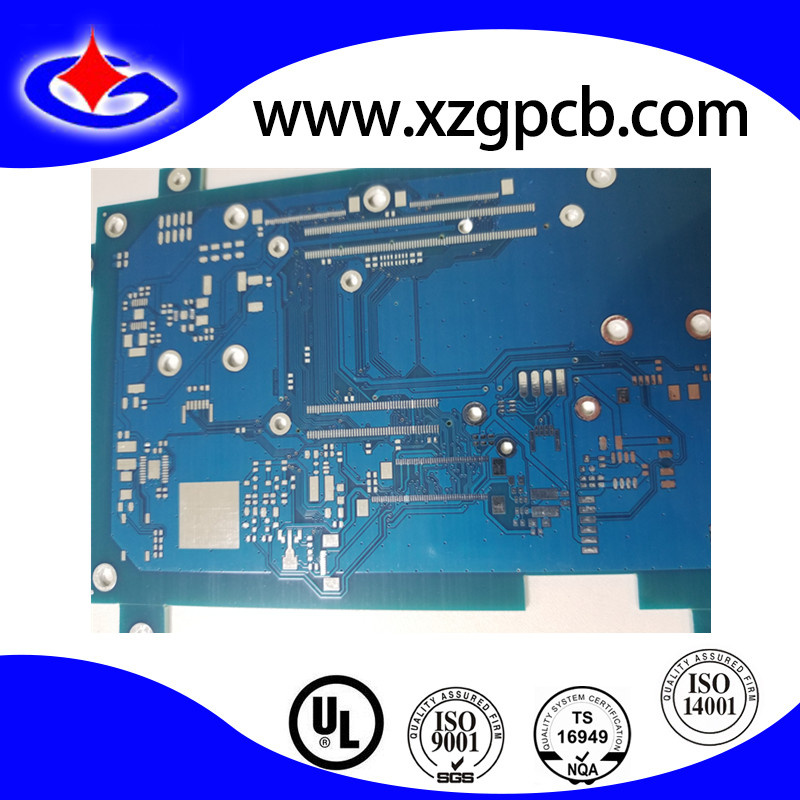 Double-Side Rigid Printed Circuit Board with Blue Solder Mask