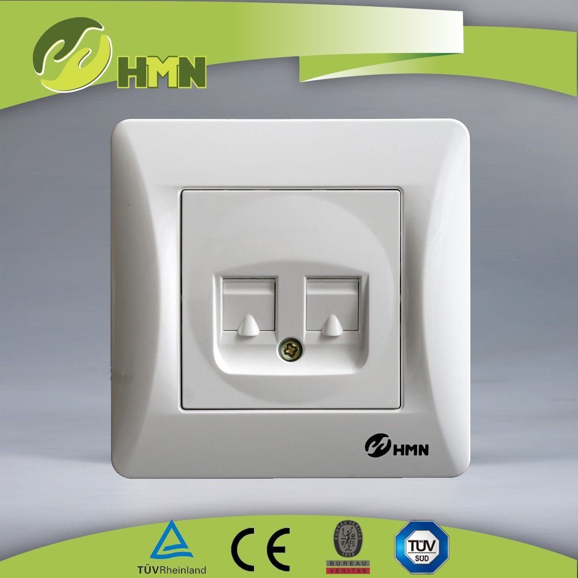 Hermano High Quality Switch Socket Supplier Double Tel Socket Data