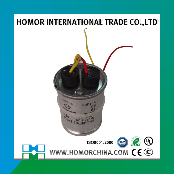 Air Condition Capacitor Aluminum Case Cbb65 AC Capacitor