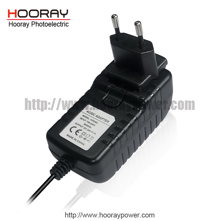 24W Change-Over Plug Power Adapter AC to DC 12V2a 5521 Adaptor with Us UK EU Au Changeover Plug