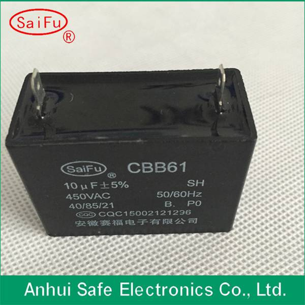 Cbb61 4UF 450V Capacitor with Wires or Pins