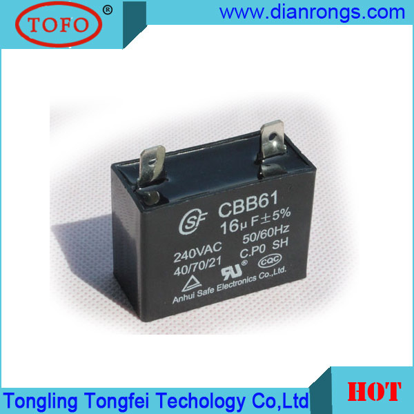 Cbb61 Fan Capacitor with Clip