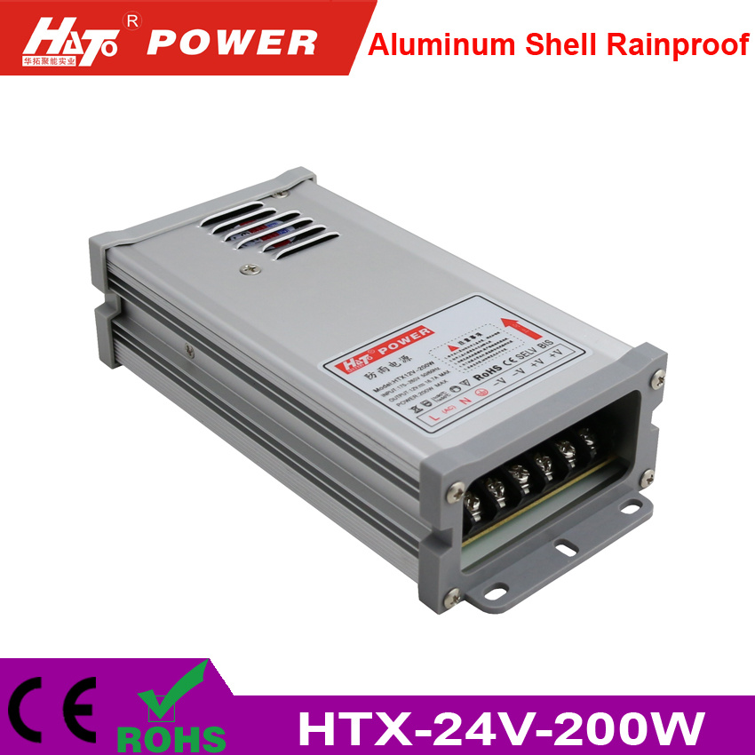 24V 8A Rainproof LED Power Supply with Ce RoHS Htx-Series