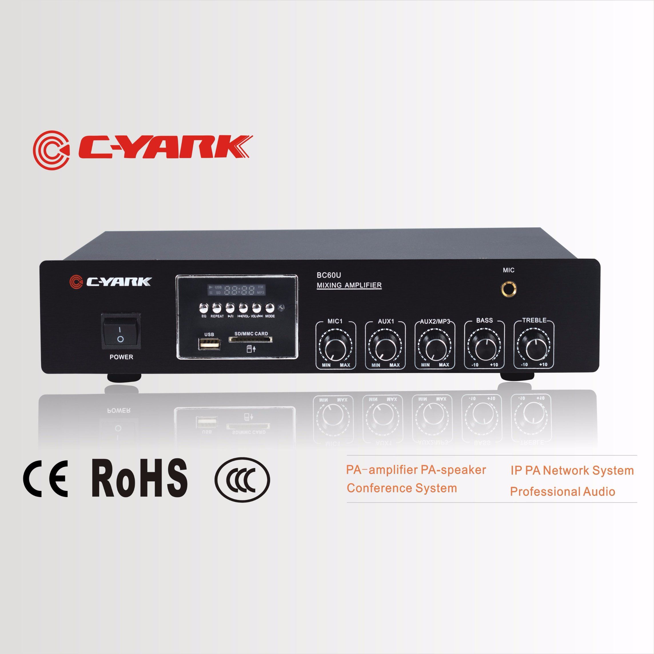 C-Yark PA System Mixer Amplifier with USB Player