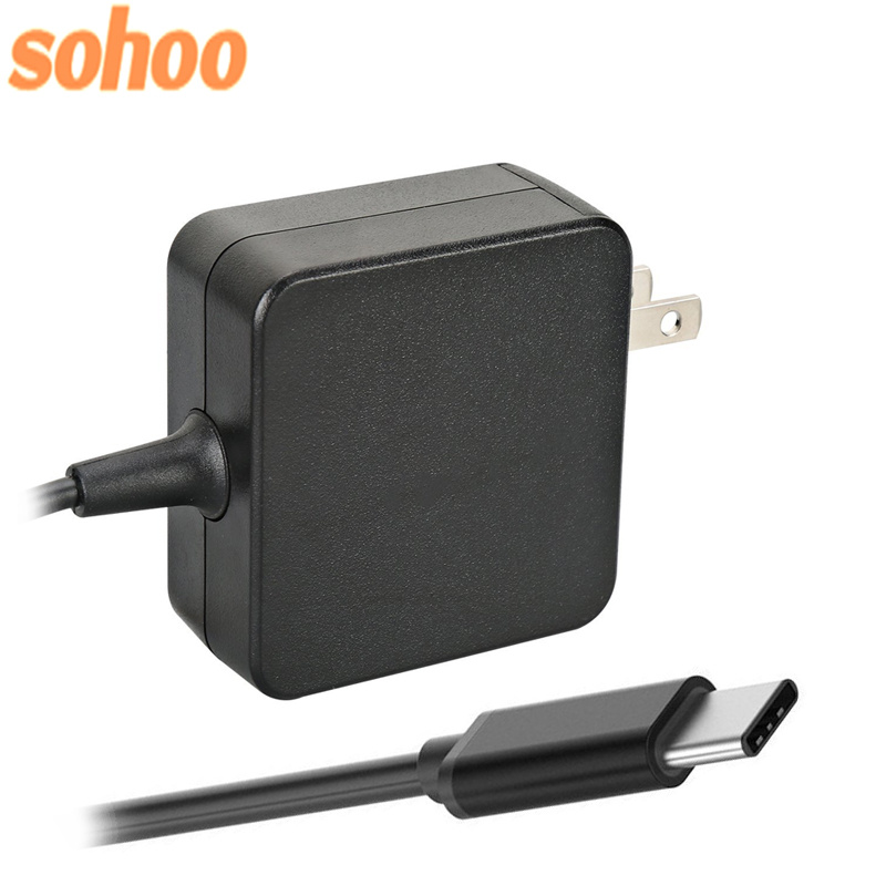 5V3a 9V3a 12V3a 14.5V3a 15V3a 20V2.25A Wall-Mount Type-C Charger Smart Adapter for Lenovo DELL Acer
