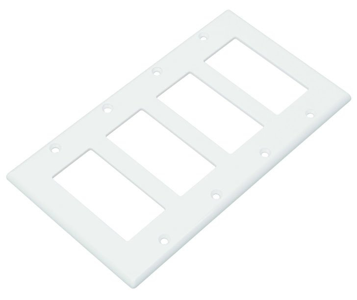 American 8.188''x4.5'' 4 Gang Decora Switch Faceplate UL