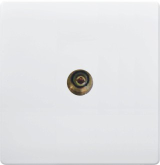 British Standard White One TV Socket Flat