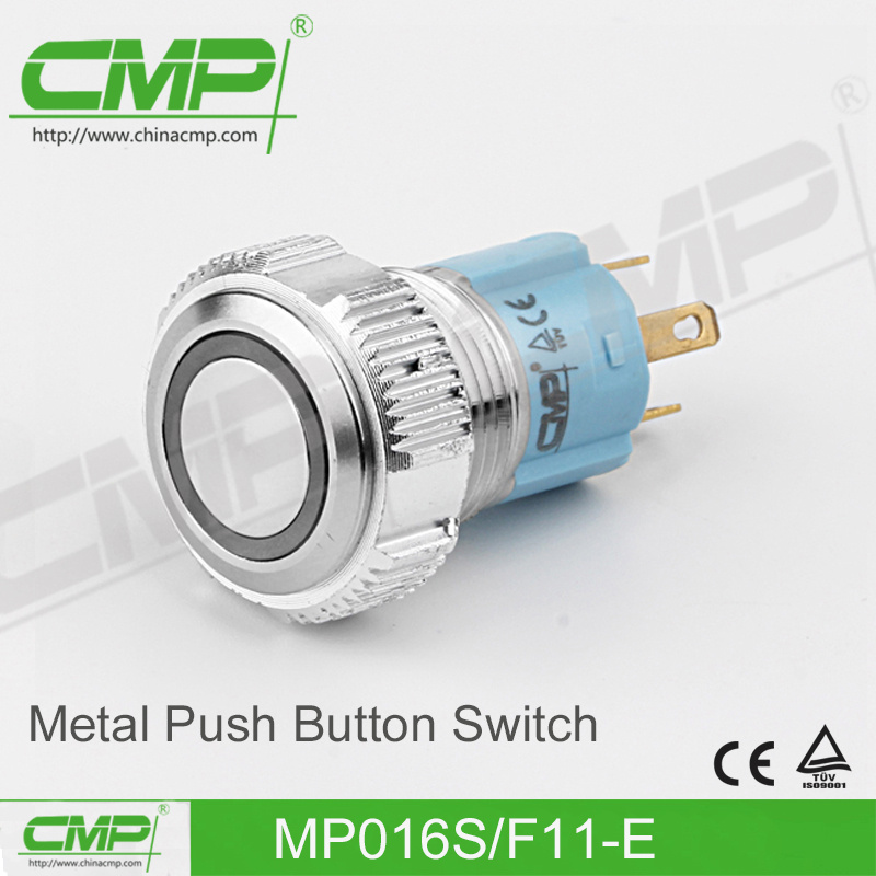 16mm Ring LED Metal Momentary Push Button Switch