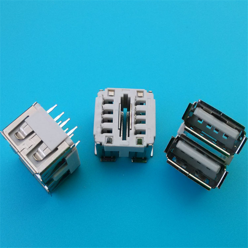 Double Layer 8 Pin Straight USB Connector