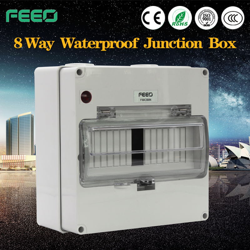 8 Way CE Certified Weatherproof Enclosure IP66 Electrical Distribution Box