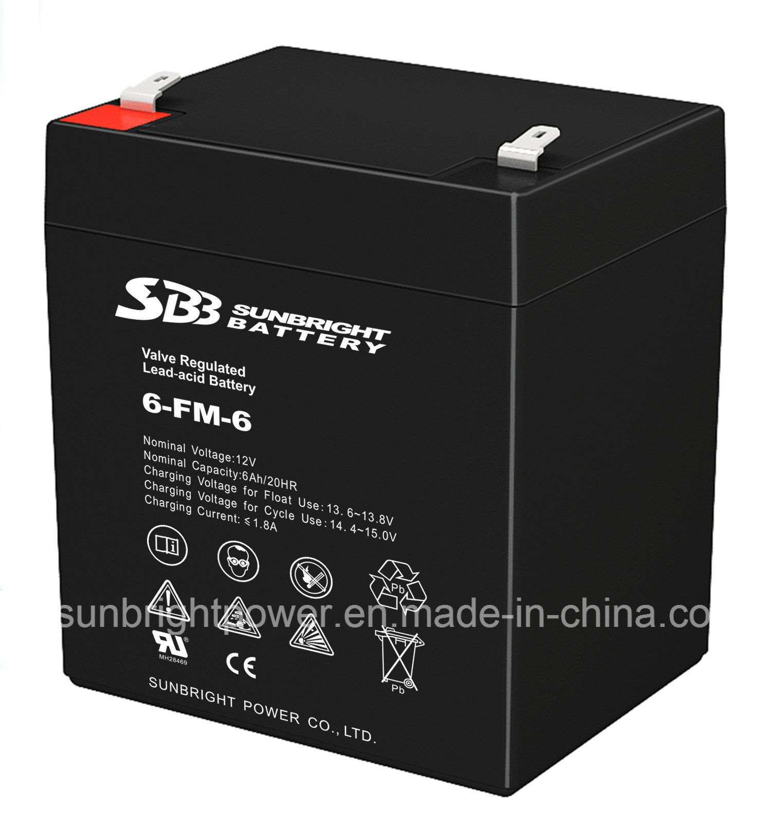SBB Sprayer Battery 12V6ah with CE RoHS UL