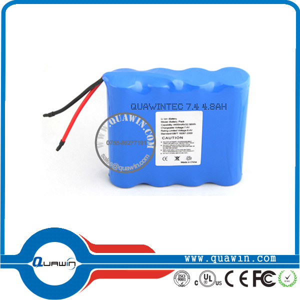 18650 4800mAh 7.4V Lithium Rechargeable Battery