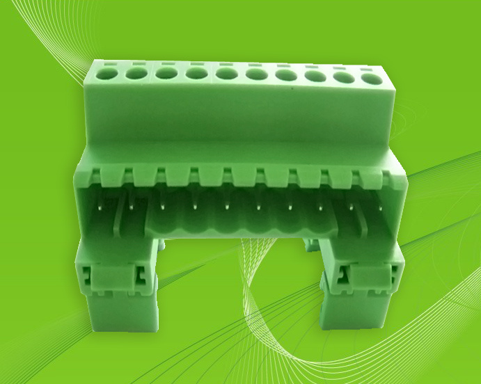 Pluggable Terminal Block with Guide Rail Wire to Wire Connecting